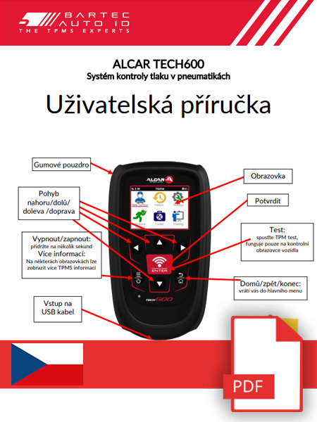 ALCAR TECH600 User Manual Czech