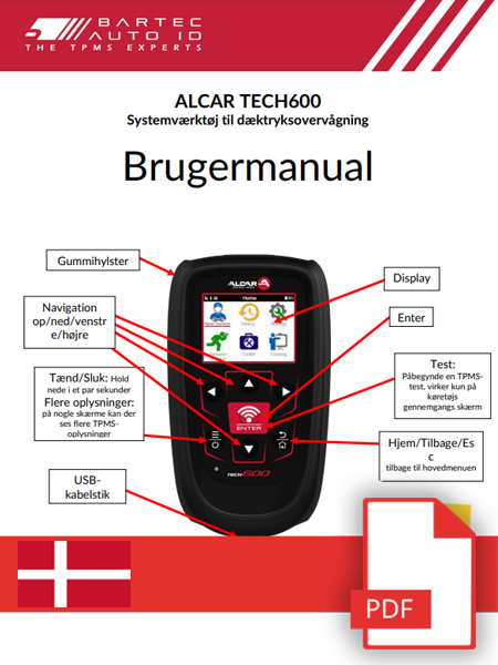 ALCAR TECH600 User Manual Danish