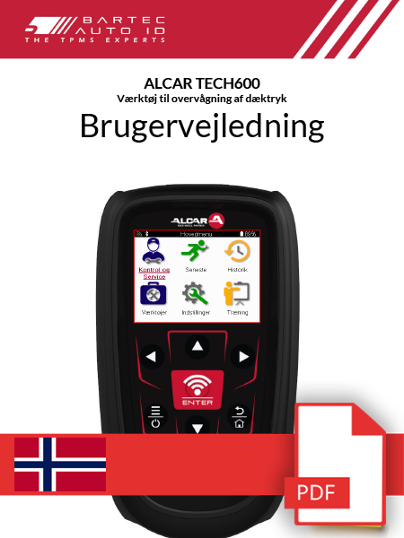 ALCAR TECH600 User Manual Danish