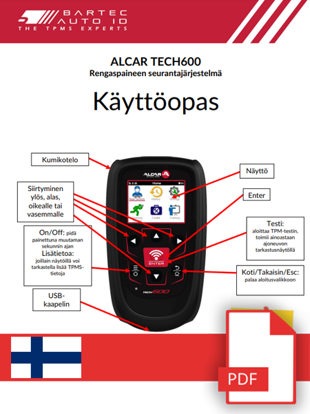 ALCAR TECH600 User Manual Finnish