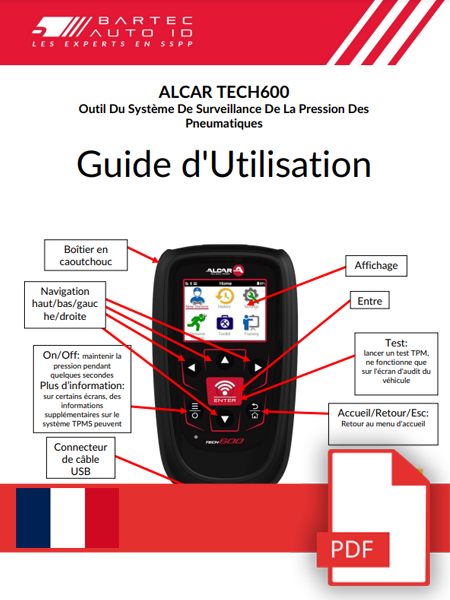 ALCAR TECH600 User Manual French