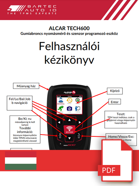 ALCAR TECH600 User ManualHungarian