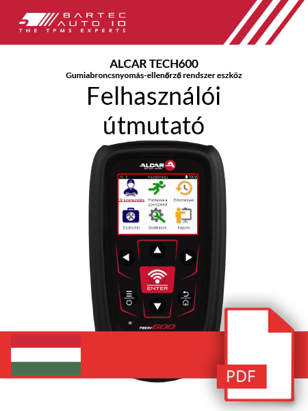 ALCAR TECH600 User ManualHungarian