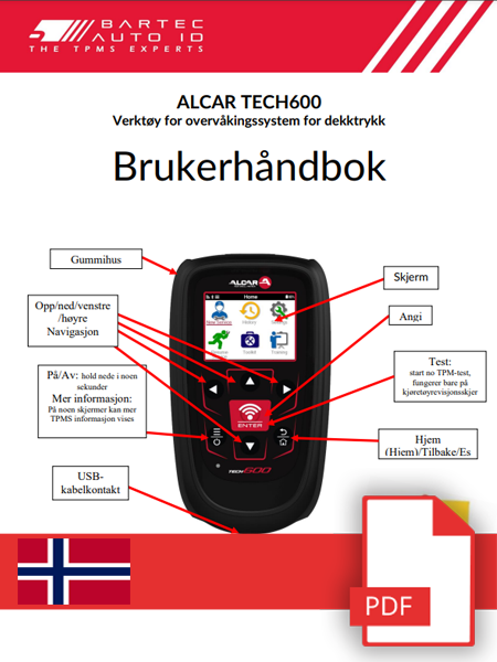 ALCAR TECH600 User Manual Norwegian