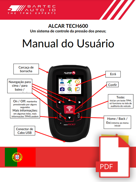 ALCAR TECH600 User Manual Portuguese
