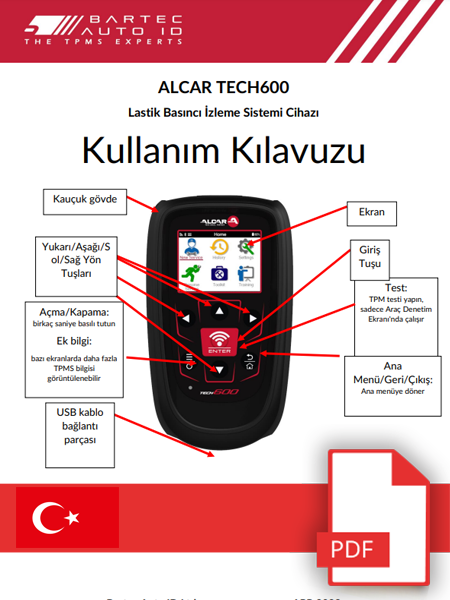 ALCAR TECH600 User Manual Turkish