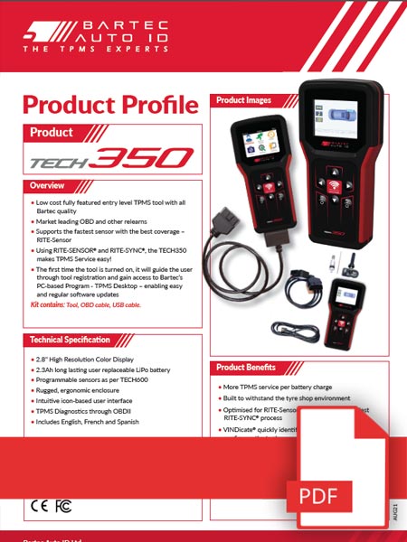 Introducing the TECH350 TPMS Tool