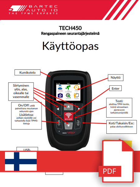 TECH450 User Manual Finnish