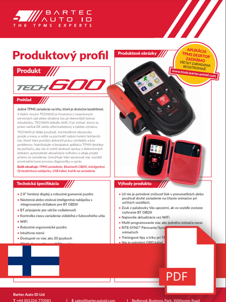 TECH600 Data Sheet Finnish