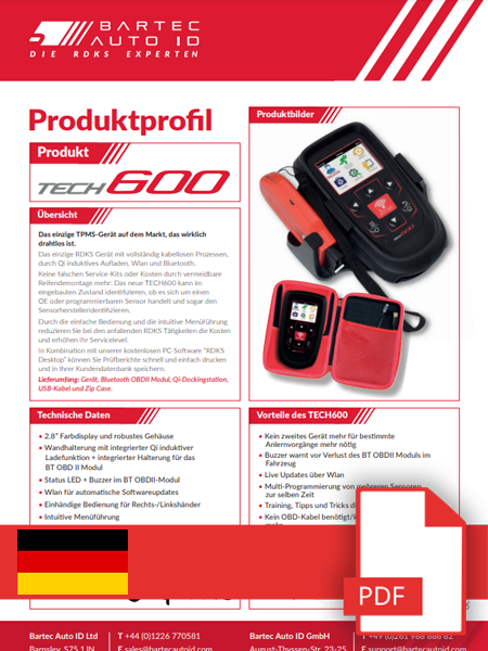 TECH600 Data Sheet German