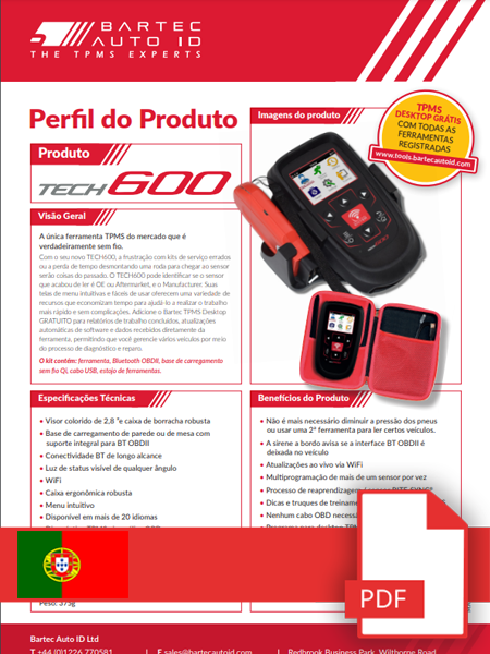 TECH600 Data Sheet Portuguese