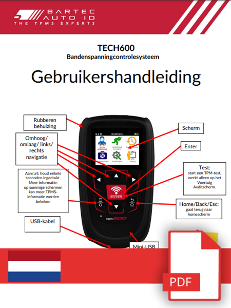 TECH600 User Manual Dutch