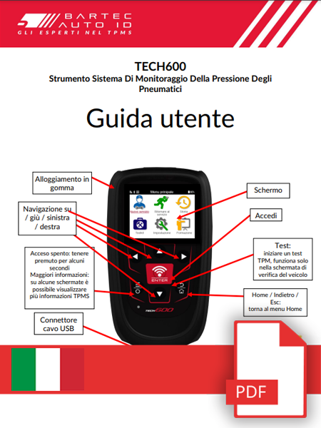 TECH600 User Manual Italian