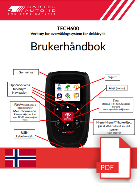 TECH600 User Manual Norwegian