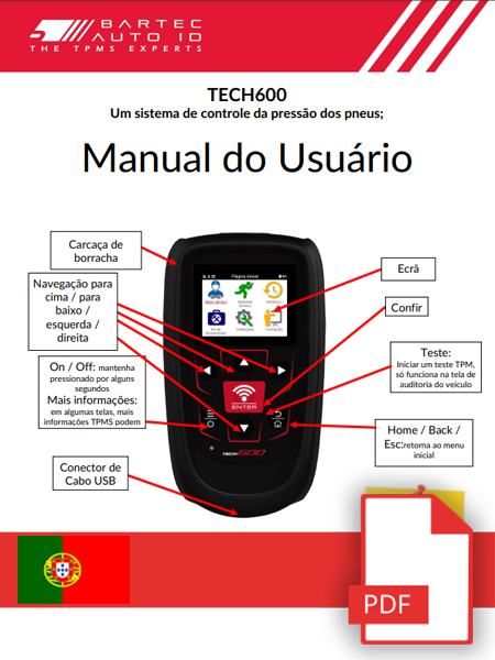 TECH600 User Manual Portuguese