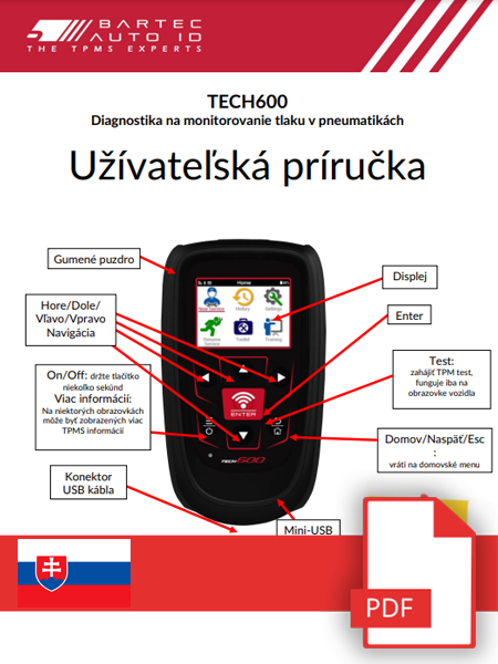 TECH600 User Manual Slovak