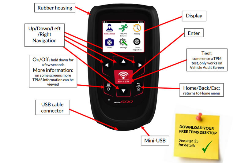 TECH600 Tyre Pressure Monitoring System Tool User Guide