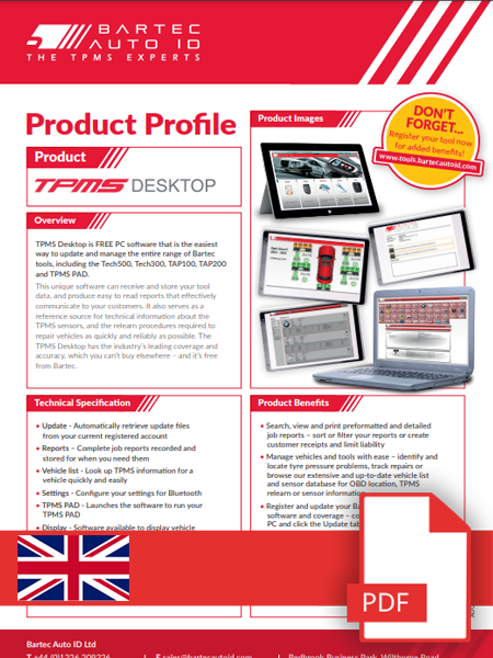 TPMS Desktop Data Sheet English
